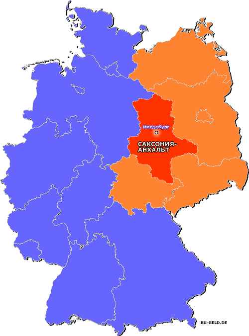 Германия карта саксонии