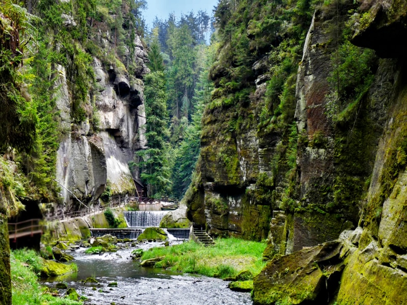 Фото: Камницкое ущелье или ущелье Эдмунда в Чешской Швейцарии