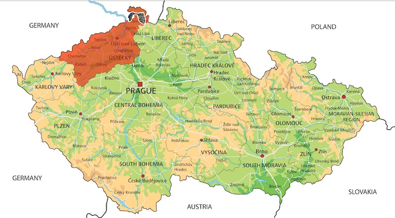 Фото: Чешская Швейцария на карте Чехии
