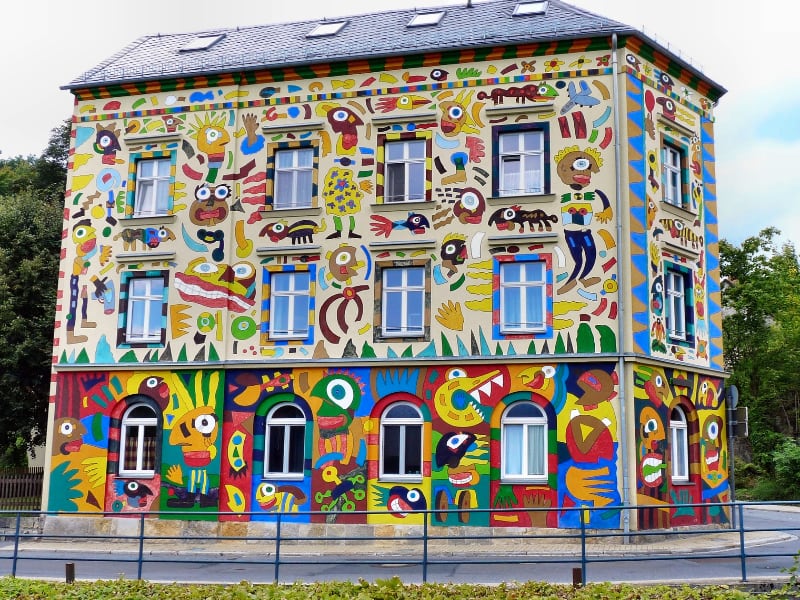 Фото: Fischer-Art-Haus в городе Зебниц, земля Саксония, Германия